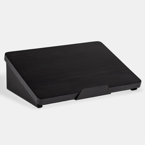 black wooden laptop stand_kusudico