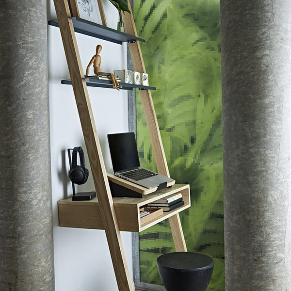 Apartment Ladder Shelf Desk_kusudico