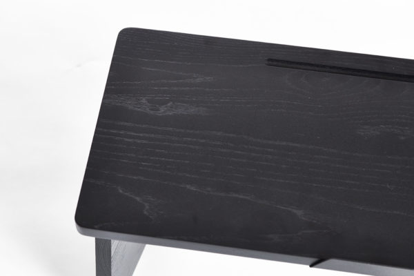 Black wood lap tray_kusudico
